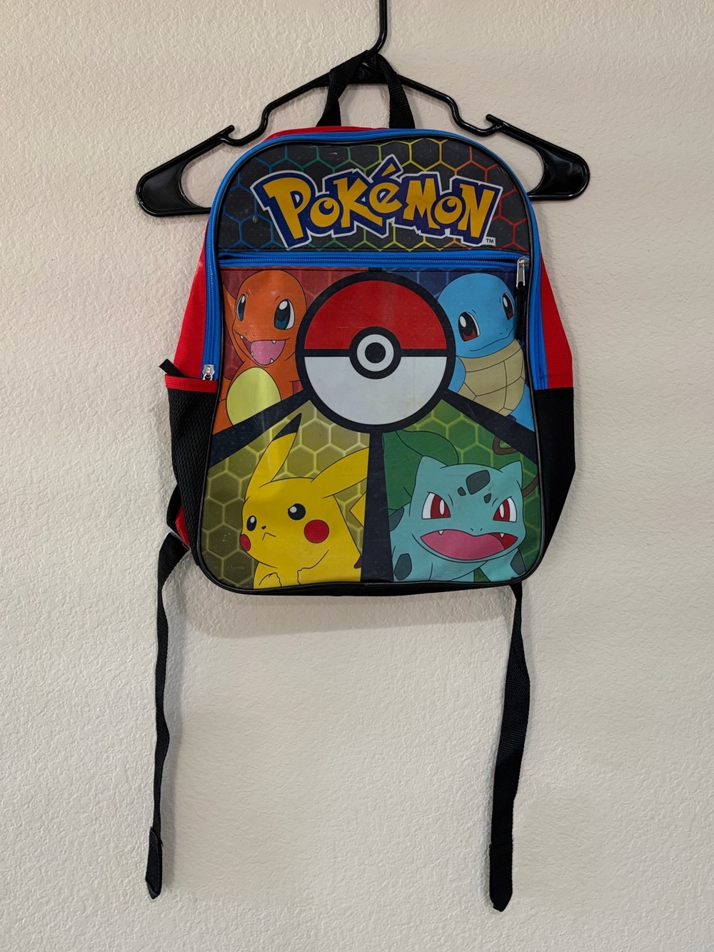 Pokemon Backpack Pikachu Charmander Squirtle Bulbasaur Kids School Bioworld